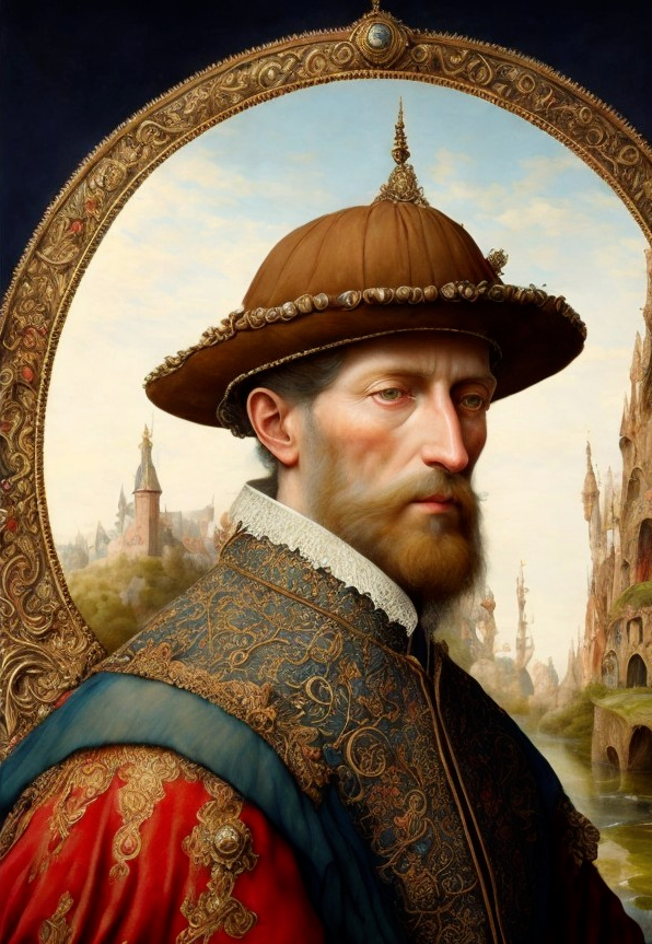 Regal Portrait of a Nobleman in Lavish Attire
