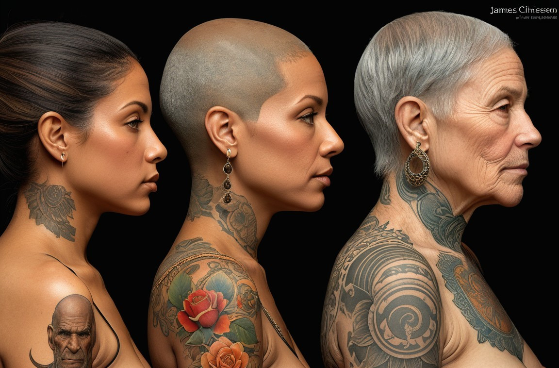 Diverse Women Showcasing Unique Tattoos and Styles
