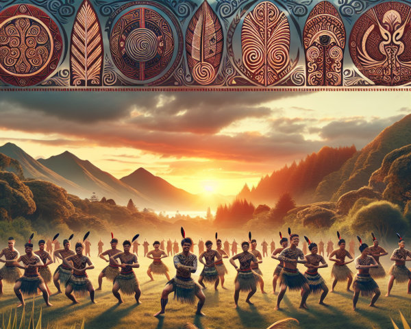 Traditional Dance Performance with Scenic Backdrop