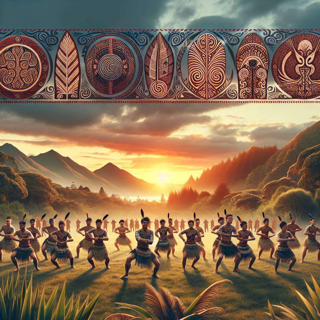 Traditional Dance Performance with Scenic Backdrop
