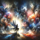 Piano Performance at a Misty Harbor with Tall Ship