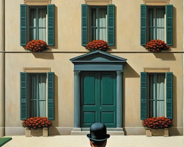 Man in Bowler Hat by Charming Symmetrical House