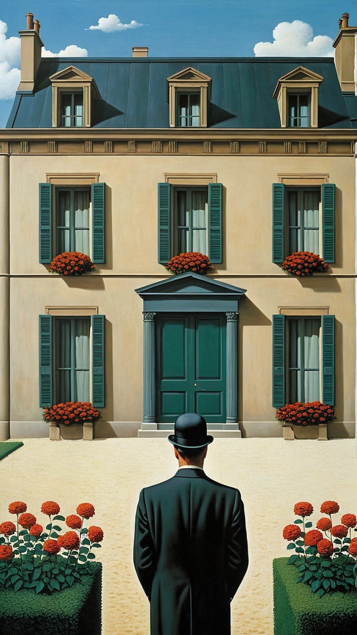 Man in Bowler Hat by Charming Symmetrical House
