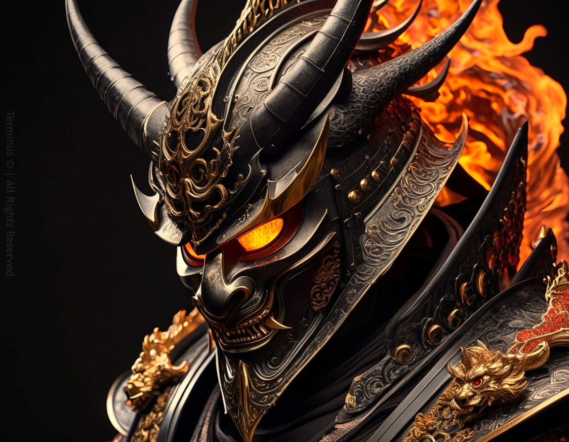 Inferno's Shadow: The Fiery Samurai