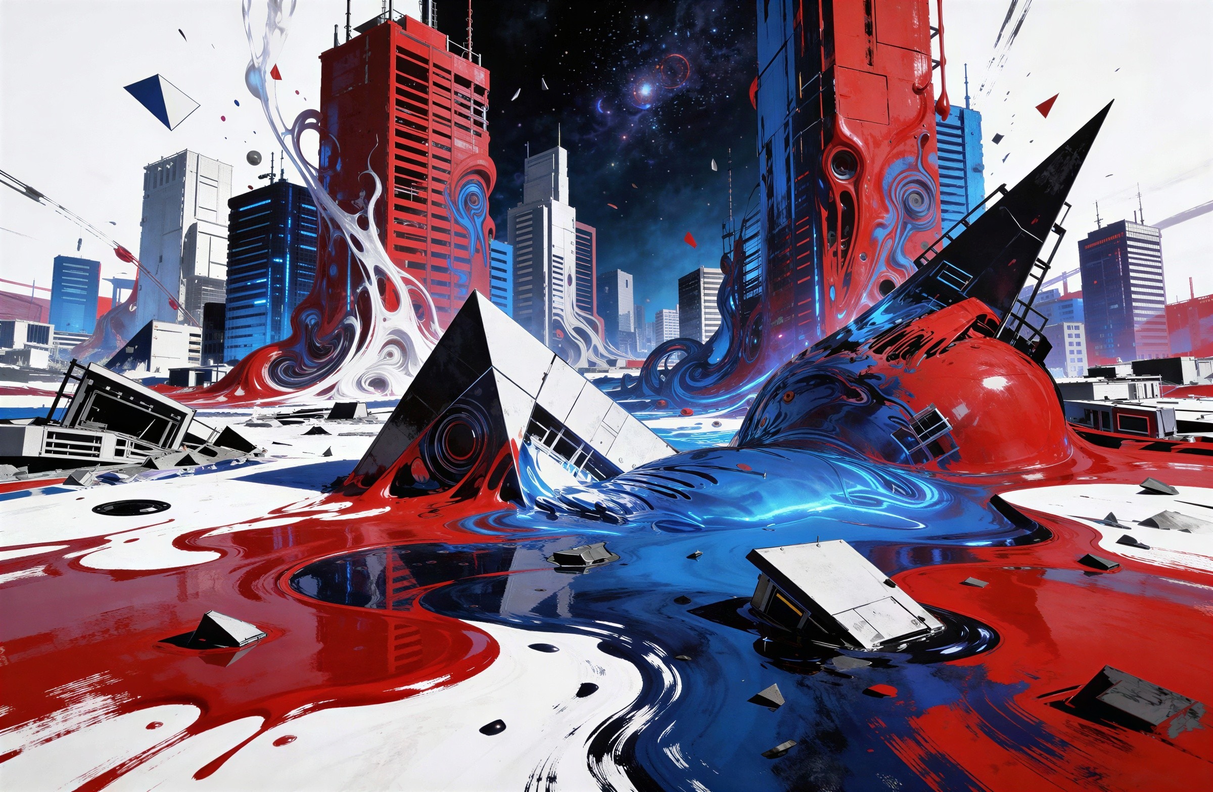 Futuristic Urban Landscape in Cel-Shaded Style