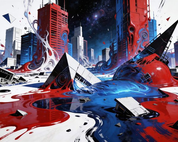 Futuristic Urban Landscape in Cel-Shaded Style