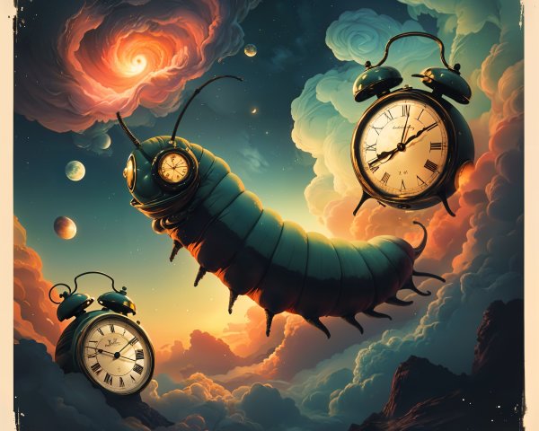 Giant Caterpillar in Cosmic Landscape with Clocks