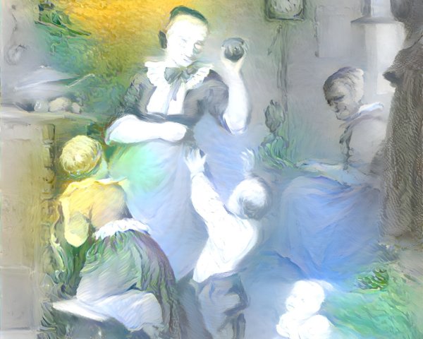 Pastel-Colored Domestic Scene with Engaging Children