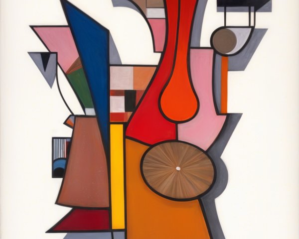 Abstract Composition with Geometric Shapes and Colors