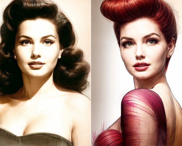 Elegant Hairstyles and Classic Glamour in Fashion
