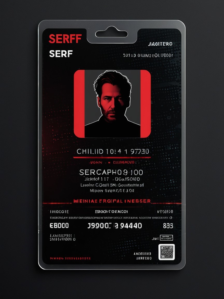 Modern Dark-Themed Identification Card Design