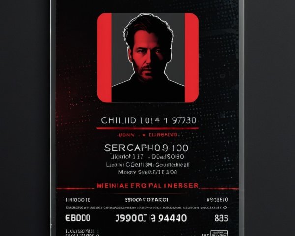 Modern Dark-Themed Identification Card Design