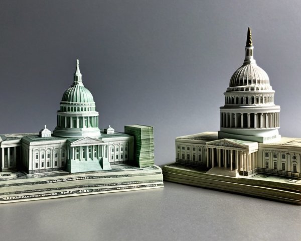 Models of U.S. Capitol Building Made from Currency