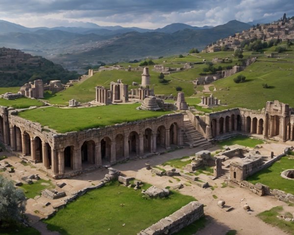 Ancient Archaeological Site Surrounded by Nature