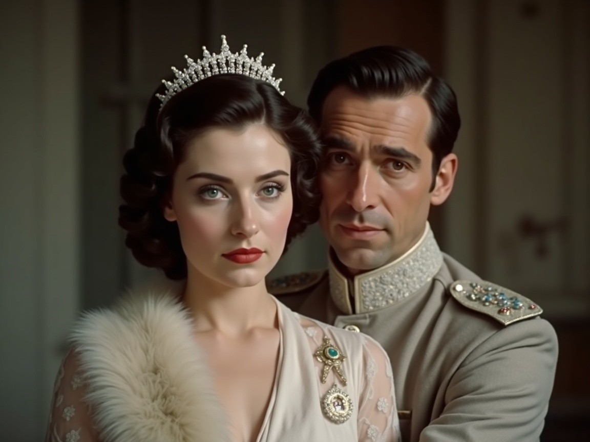 Glamorous Couple in Elegant Vintage Attire