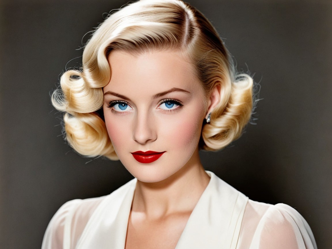 Glamorous Vintage-Inspired Portrait of a Woman