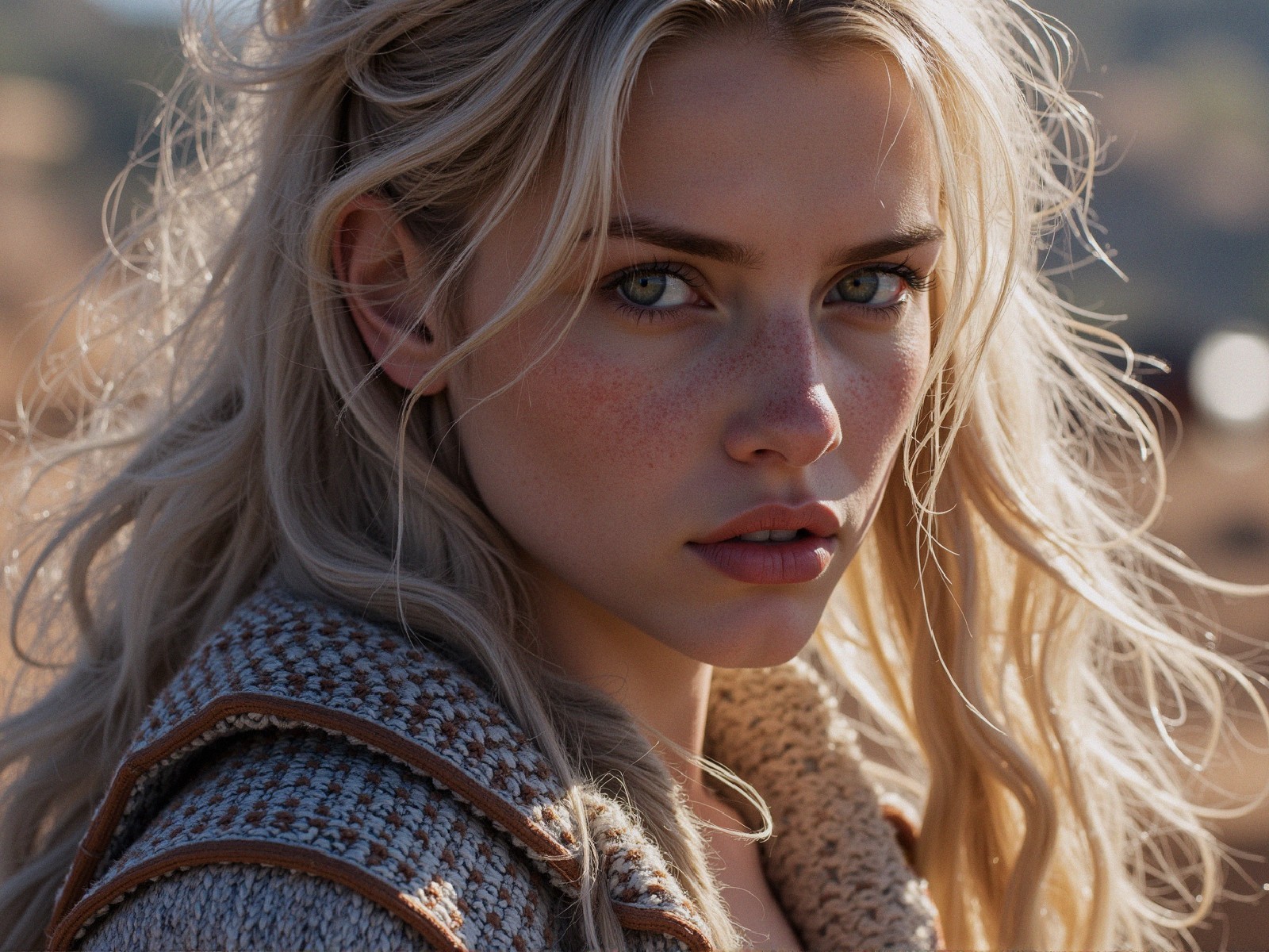 Close-Up Portrait of a Young Woman in Natural Light