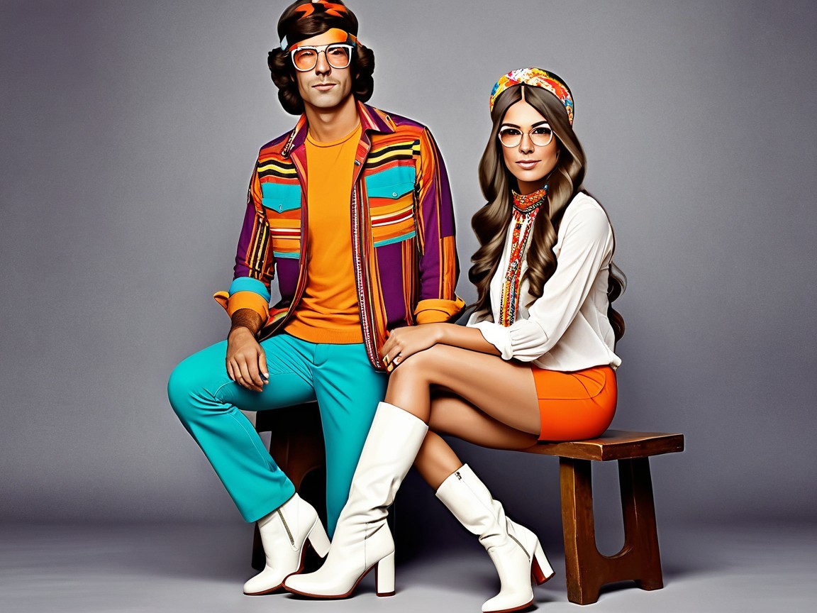 1970s Vintage Fashion of a Stylish Couple