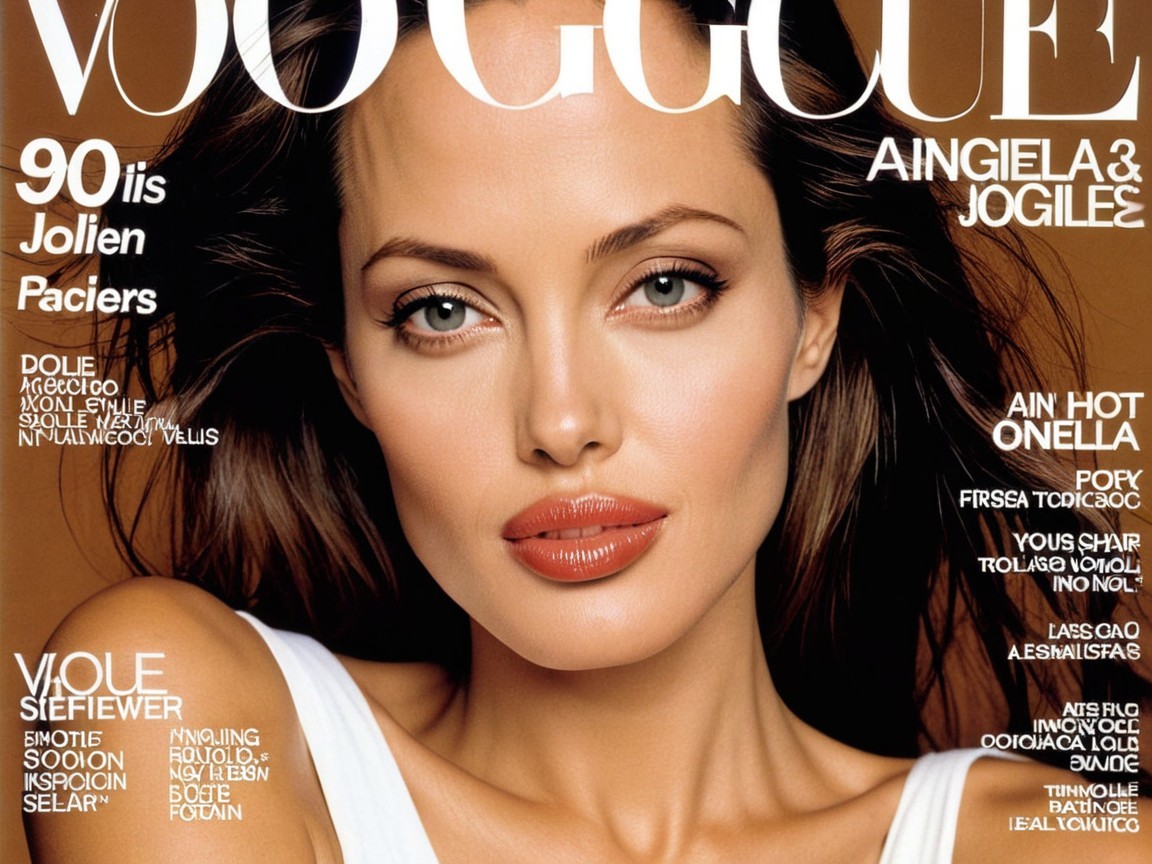 Magazine cover featuring a model in high fashion