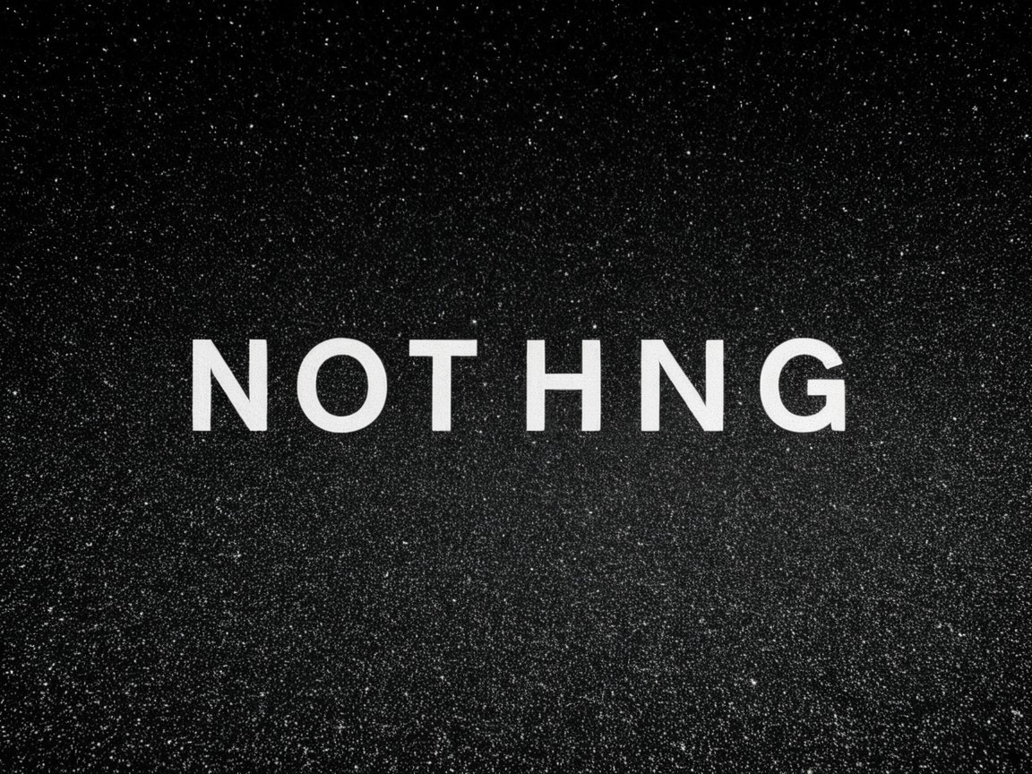 Textured Black Background with Bold "NOTHING" Text