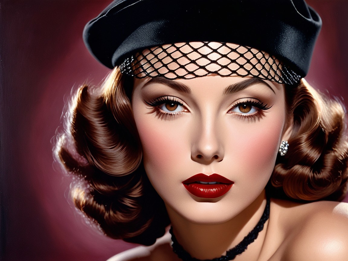 Glamorous Vintage-Inspired Woman with Chic Styling