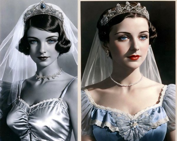 Glamorous Vintage Portraits of a Woman in Elegant Gowns