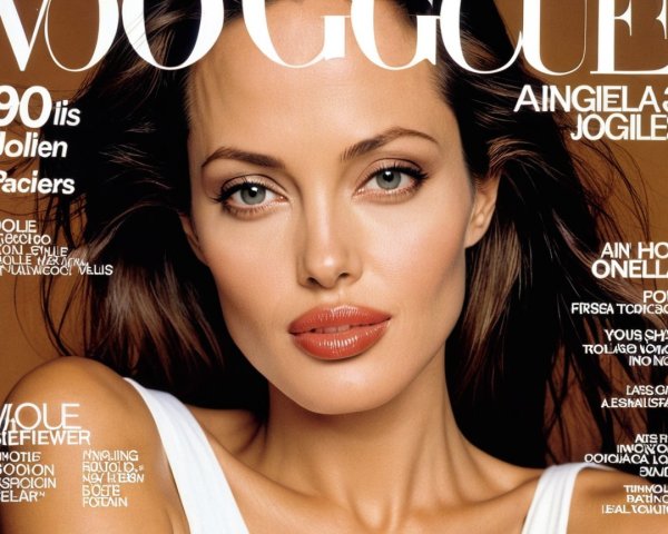 Magazine cover featuring a model in high fashion