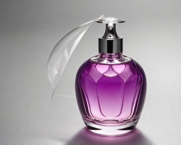 Elegant Purple Liquid Perfume Bottle with Faceted Design