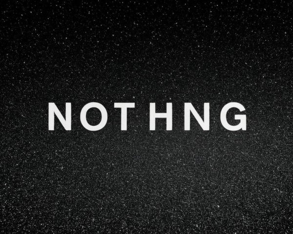 Textured Black Background with Bold "NOTHING" Text