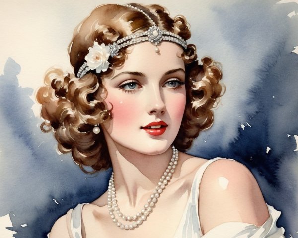 Vintage 1920s Portrait of a Glamorous Woman