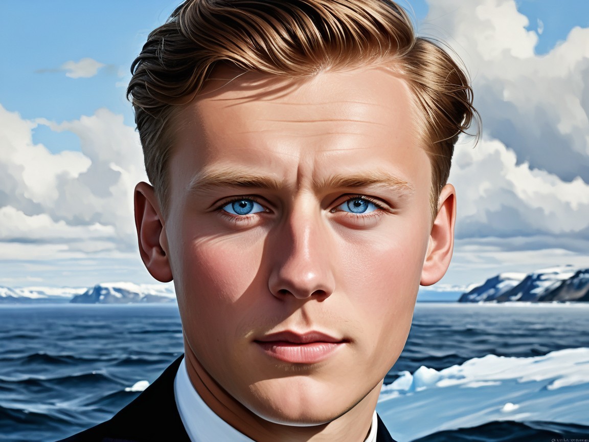 Close-Up Portrait of Young Man in Black Suit