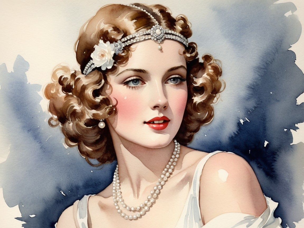 Vintage 1920s Portrait of a Glamorous Woman