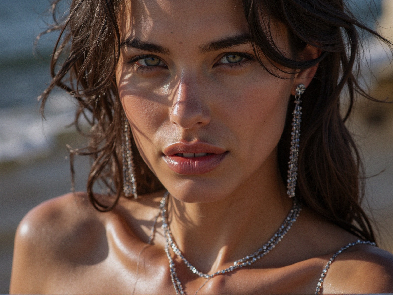 Close-up Portrait of a Woman in Natural Light
