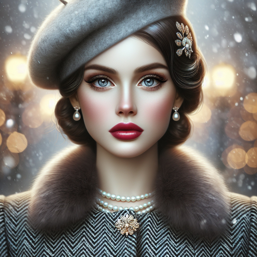 Glamorous Woman in Elegant Outfit with Accessories