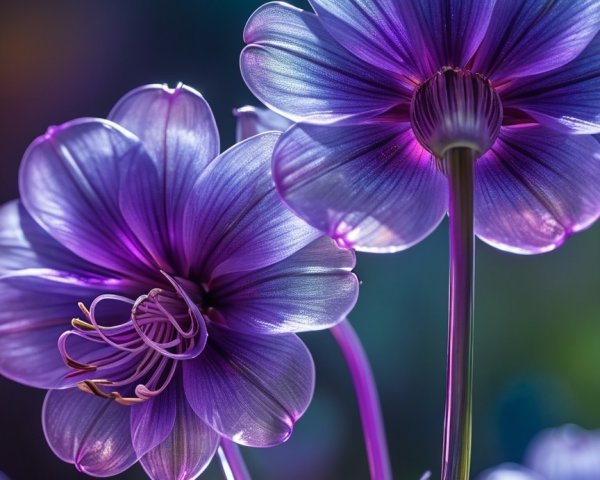 Delicate Purple Flowers with Velvety Petals