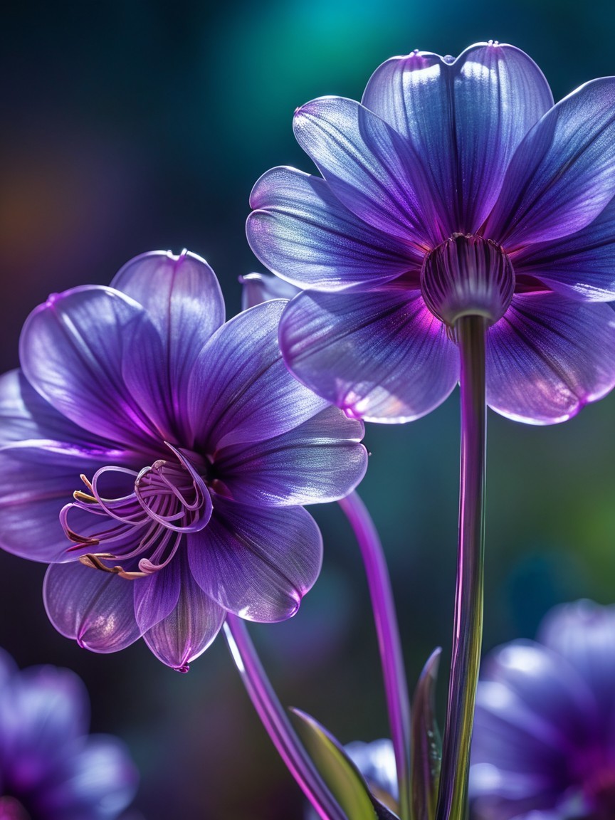 Delicate Purple Flowers with Velvety Petals
