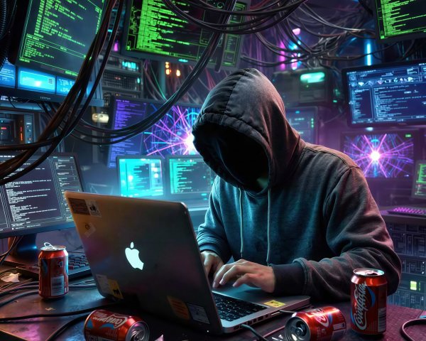 Person in Hooded Sweatshirt Typing on Laptop at Desk