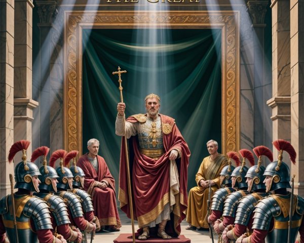 Regal Scene of Constantine the Great in Grand Hall