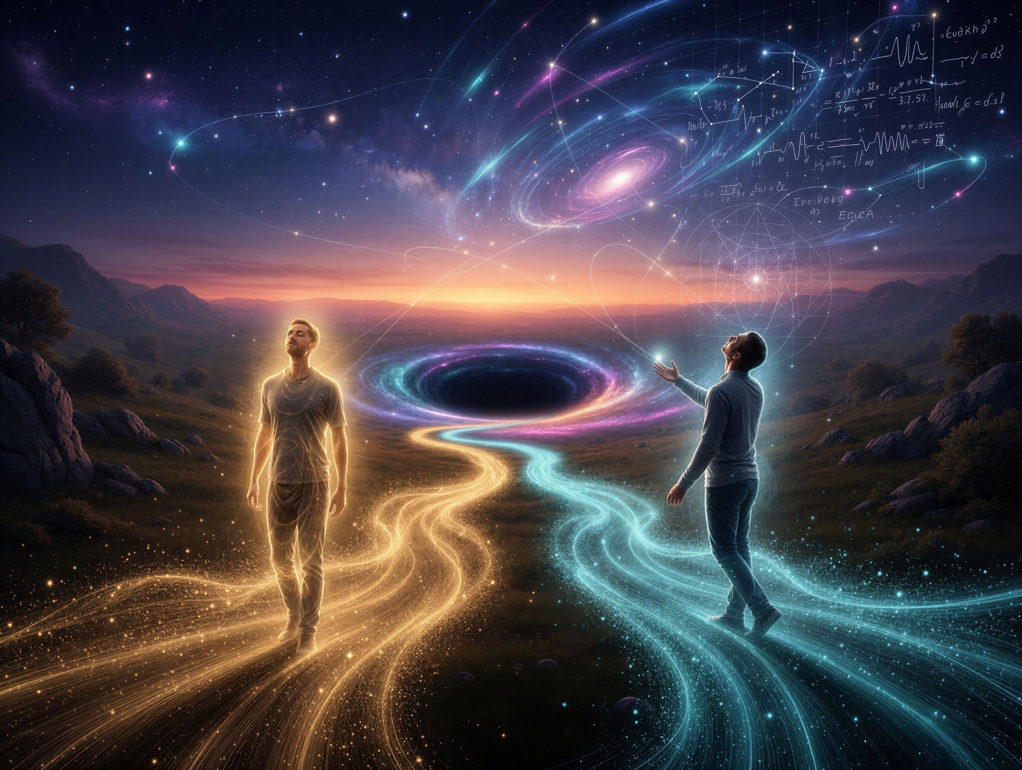 Artistic Landscape of Science and Spirituality Themes