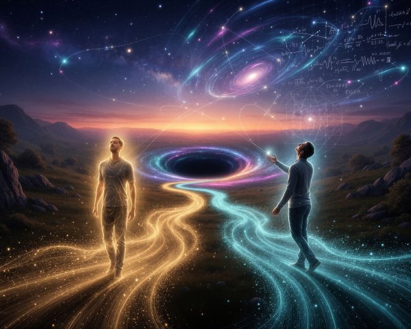 Artistic Landscape of Science and Spirituality Themes