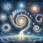 Celestial Landscape with Vibrant Galaxies and Stars