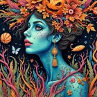 Elegant Woman in Teal Sweater Dress on City Street