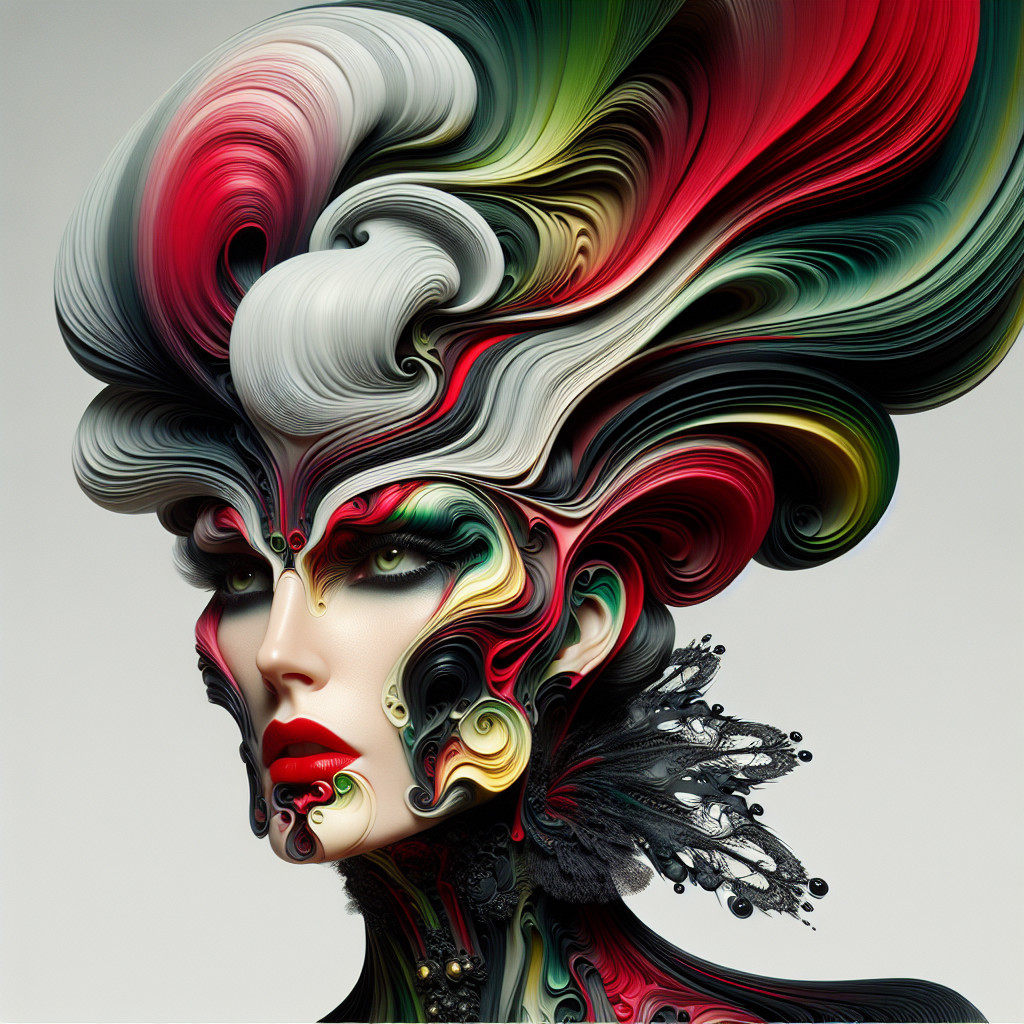 Avant-Garde Portrait of a Feminine Figure with Bold Style