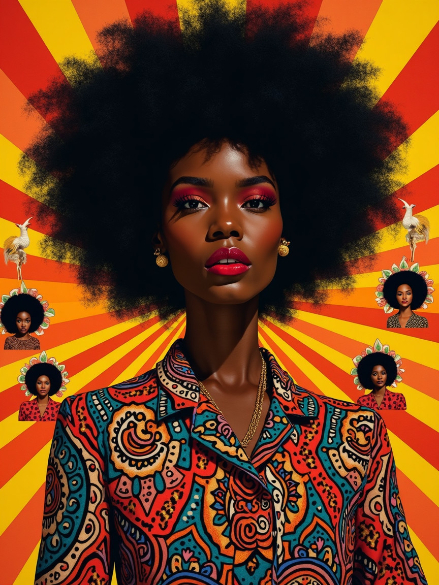 Portrait of a Confident Woman with Natural Hair