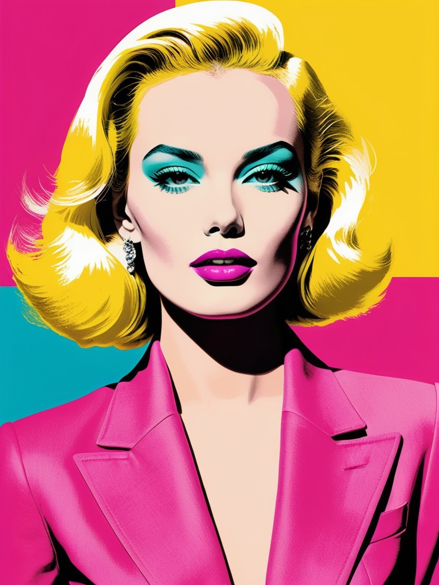 Glamorous Portrait of a Confident Woman in Pink Blazer