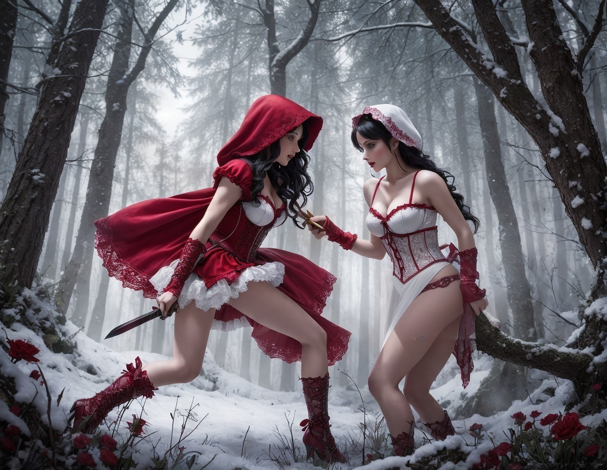 Red Riding Hood vs Snowwhite