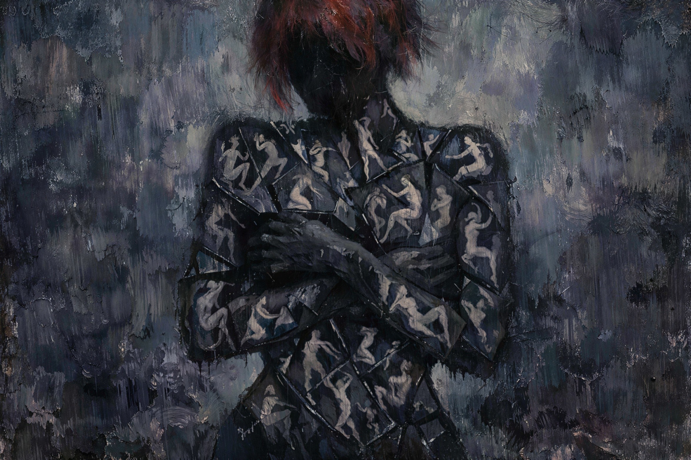 Impressionistic Oil Painting of a Red-Haired Woman