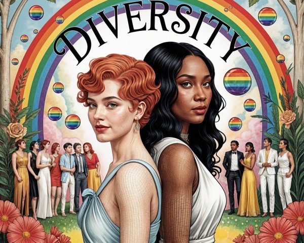 Women Representing Strength and Unity with Diversity Theme