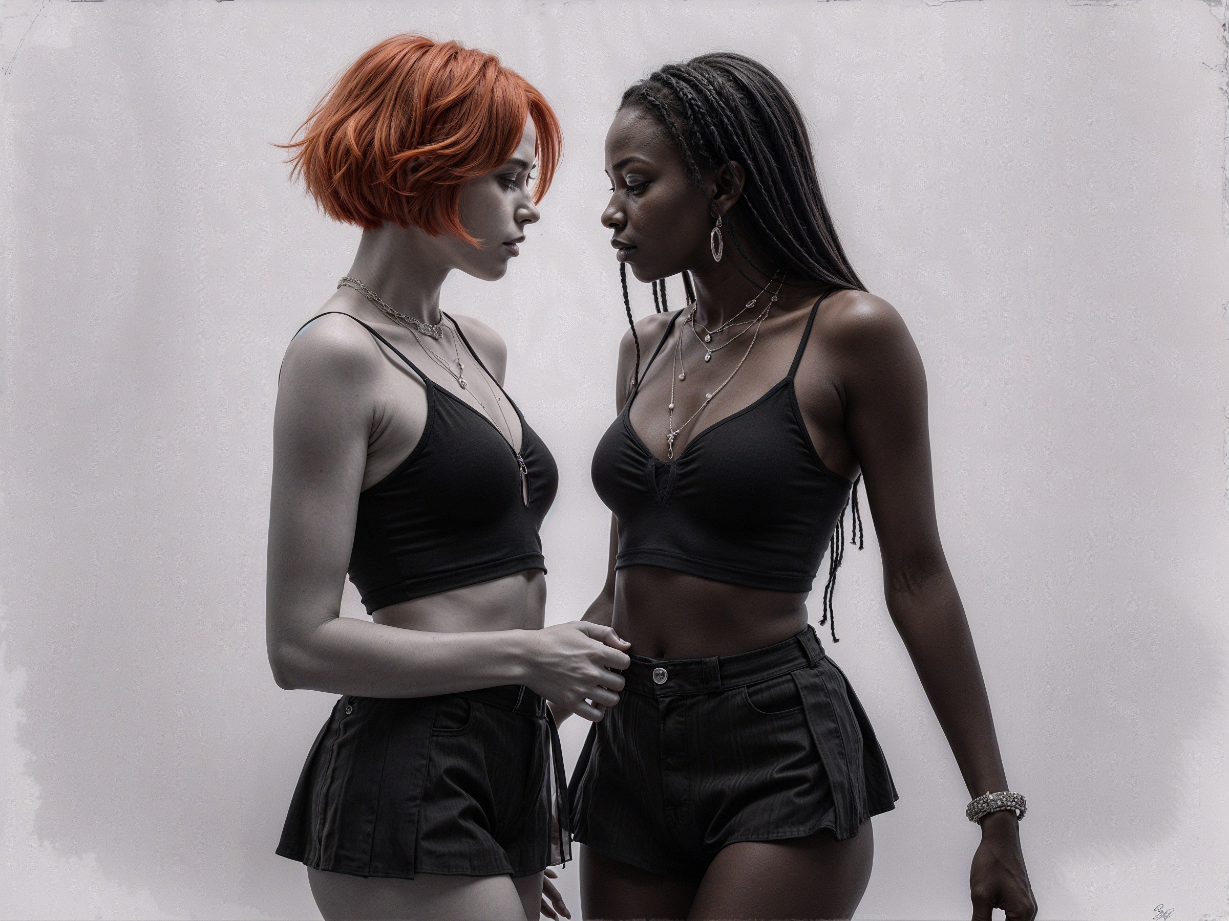 Confident Women with Distinctive Hairstyles and Fashion