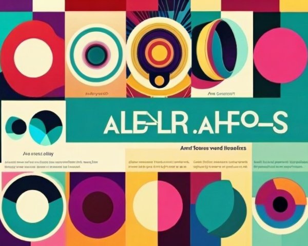 Vibrant Abstract Design with Colorful Circular Patterns